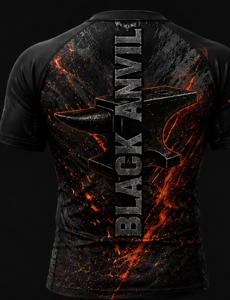 Black Anvil Jiu Jitsu custom rashguard